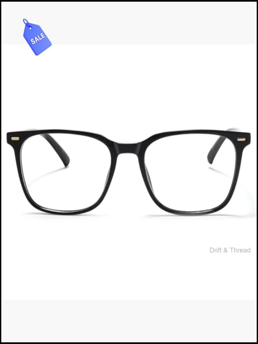 Oversized Square Anti-Fatigue Blue Light Blocking Glasses for Women Men